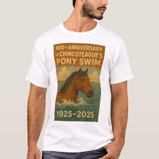 T-shirt Chincoteague Island 100e anniversaire de Pony Swim
