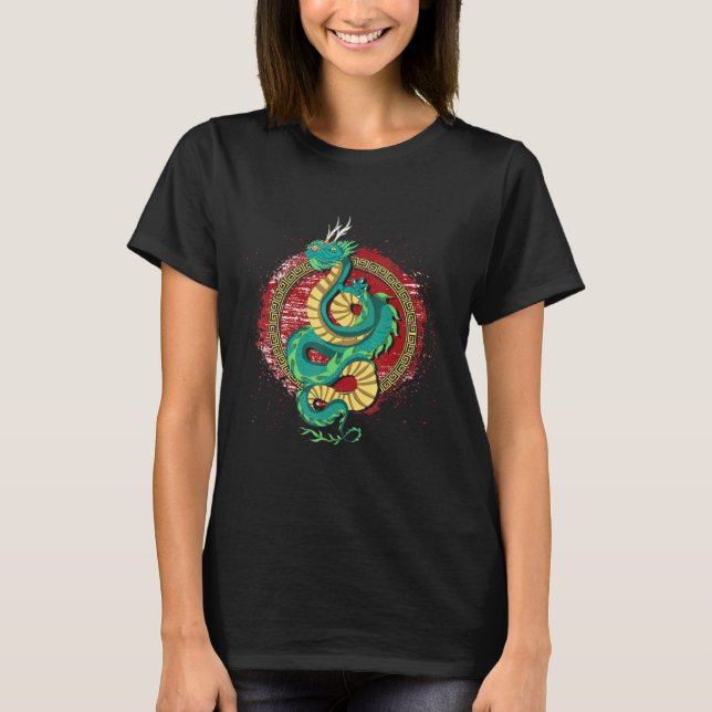 T-shirt Chine Asie Mythique Créature Imaginaire Animaux Ch (Devant)