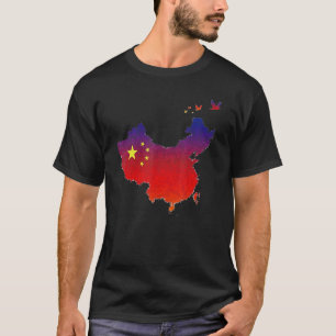 T-shirt Chine Chine Chine Drapeau chinois cartes pour Homm