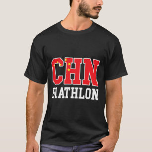 T-shirt Chine Drapeau Biathloniste - Chinois Biathlon Chn