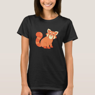 T-shirt Chine Forêt Faune Animal mignon Panda Rouge