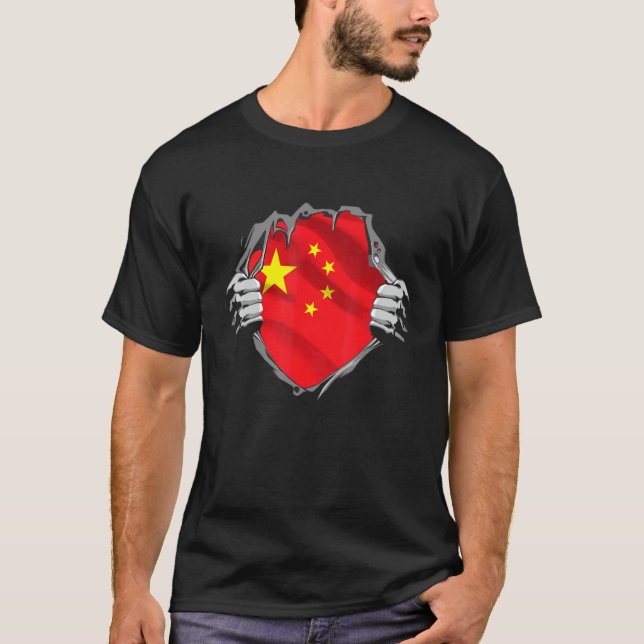 T-shirt Chine : Les Blogs Chinois En Moi La Chine Drapeau  (Devant)