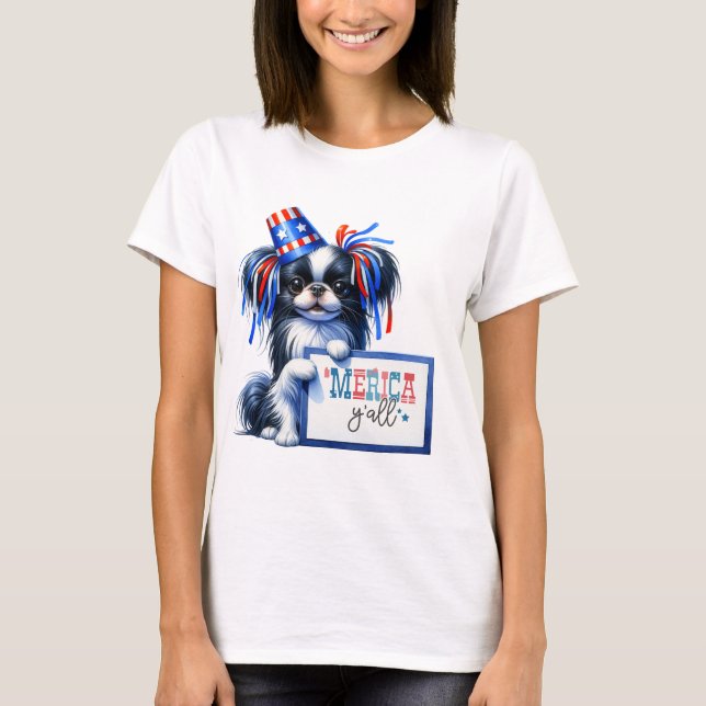 T-shirt Chine patriotique japonaise 'Merica Y'all (Devant)
