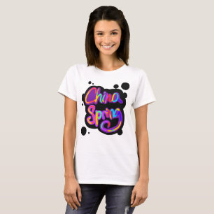 T-shirt Chine Printemps coloré
