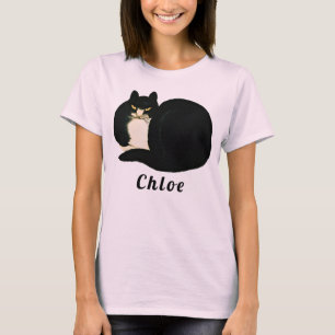 T-shirt Chine vintage dynastie Qing Manchu noir Chat