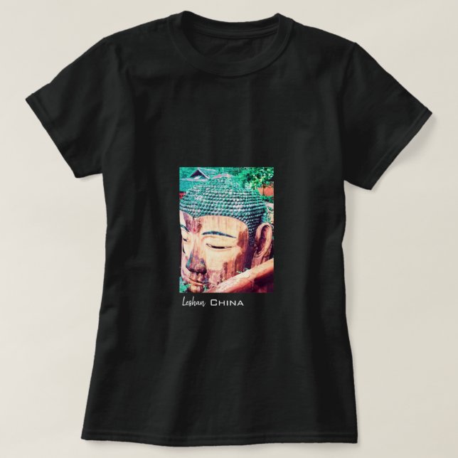 T-shirt Chine Voyage Leshan Giant Bouddha (Design devant)
