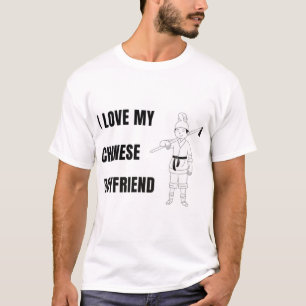 T-shirt Chinese Bf, J'aime Mon petit ami chinois, cadeau p