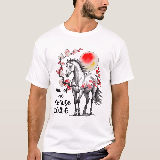 T-shirt Chinese Lunar New Year of the Horse   (Devant)