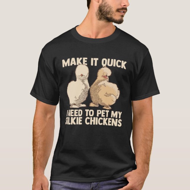 T-shirt Chinese Silk Silkie Chicken Farmer Animal (Devant)