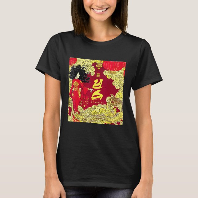 T-shirt Chinese Woman and Her Dragon (Devant)
