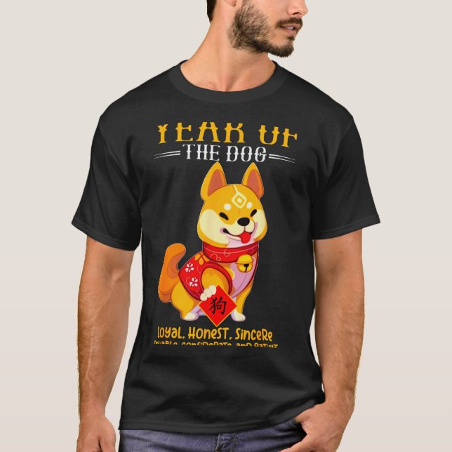 T-shirt Chinese Year Of The Dog Zodiac Sign Happy Lunar Ne (Devant)