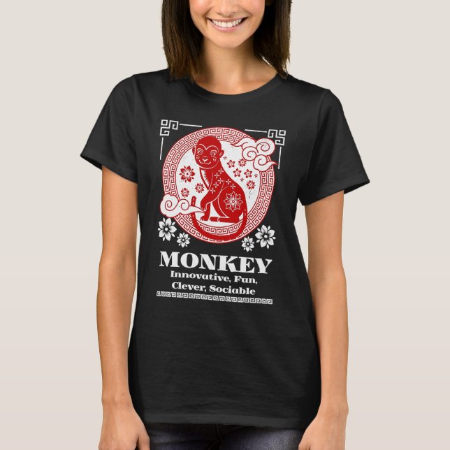 T-shirt Chinese Zodiac Monkey Personality (Devant)