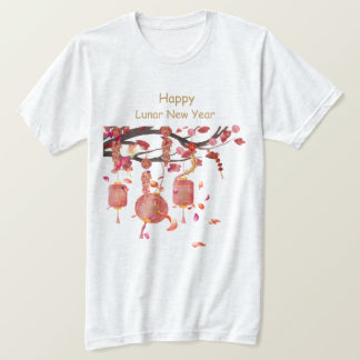 T-shirt chinois rouge lanterne
