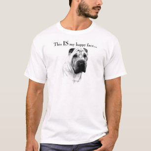 T-shirt Chinois Shar Pei Joyeux Visage