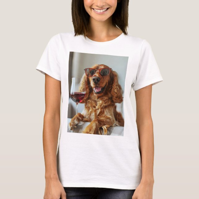 T-shirt Chiot au vin, (Devant)