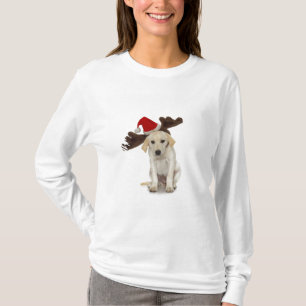 T-shirt Chiot avec des oreilles de casquette et de renne
