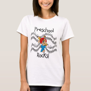 T-shirt Chiot avec des roches d'école maternelle de crayo