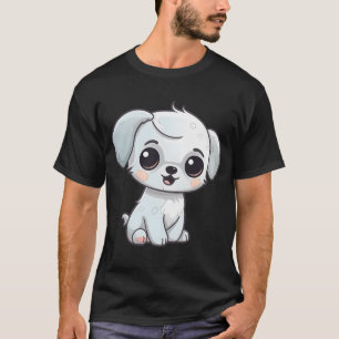 T-shirt chiot bébé kawaii dessin animé