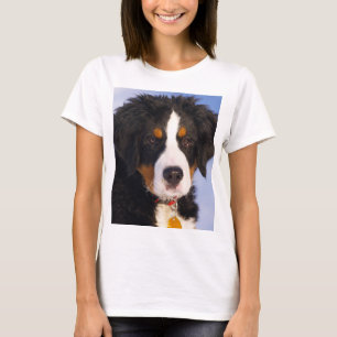T-shirt chiot bernais-chien de montagne-rouille