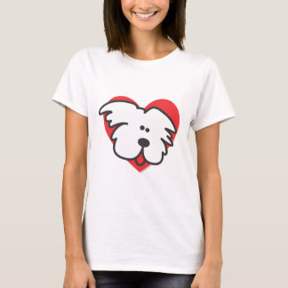 T-shirt Chiot blanc