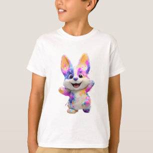 T-shirt Chiot Corgi Coloré à l'Éclaboussure de Peinture po