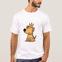 Chiot Couronné – Roi Chien de Dessin Animé Mignon