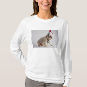 T-shirt Chiot de bouledogue utilisant le casquette de Père