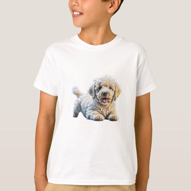 T-shirt Chiot de caniche (Devant)