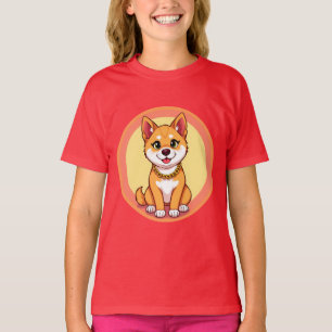 T-shirt Chiot de dessin animé adorable