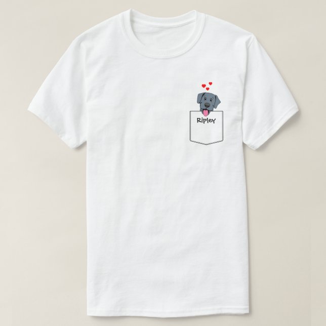 T-shirt Chiot de poche Black Lab (Design devant)
