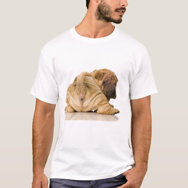 T-shirt Chiot de Shar-pei de Chinois (Devant)
