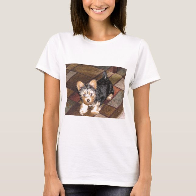T-shirt Chiot de Yorkie (Devant)
