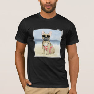 T-shirt Chiot du hot-dog   dans des lunettes de soleil à