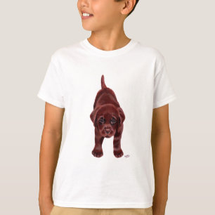 T-shirt Chiot du Labrador au chocolat