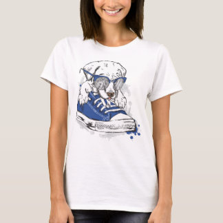 T-shirt Chiot En Chaussure