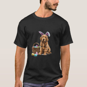 T-shirt Chiot Golden Retriever Pâques Oreilles de Lapin Ch