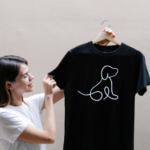 T-shirt Chiot minimaliste pour animal de compagnie