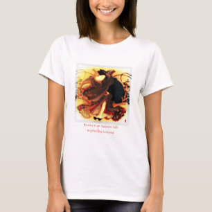 T-shirt chiot rouge "beauté dans un champ d'automne"