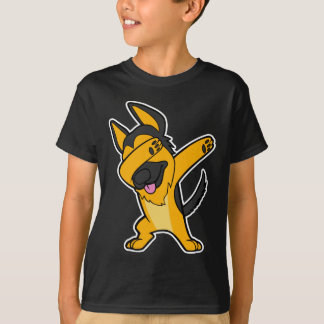 T-shirt Chiot tamponnant de hip hop de chien de danse de