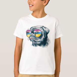 T-shirt Chiot tropical d'aquarelle