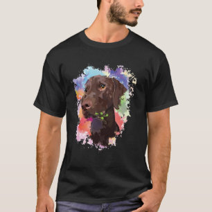 T-shirt Chiots Chien Retriever Labrador Chocolat