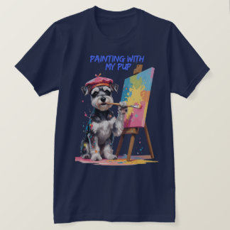 T-shirt Chiots Créatifs – Le Schnauzer Miniature Artistiqu