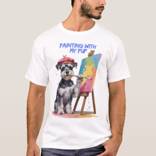 T-shirt Chiots Créatifs – Le Schnauzer Miniature Artistiqu