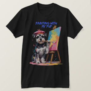 T-shirt Chiots Créatifs – Le Schnauzer Nain Artistique