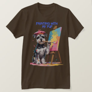 T-shirt Chiots Créatifs – Le Schnauzer Nain Artistique