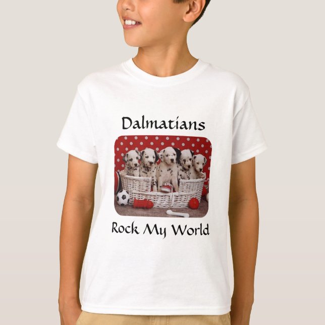 T-shirt Chiots dalmate Rock My World Kids Ringer Tee (Devant)