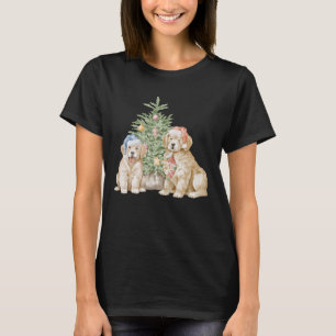 T-shirt Chiots de Noël de l'récupérateur d'or