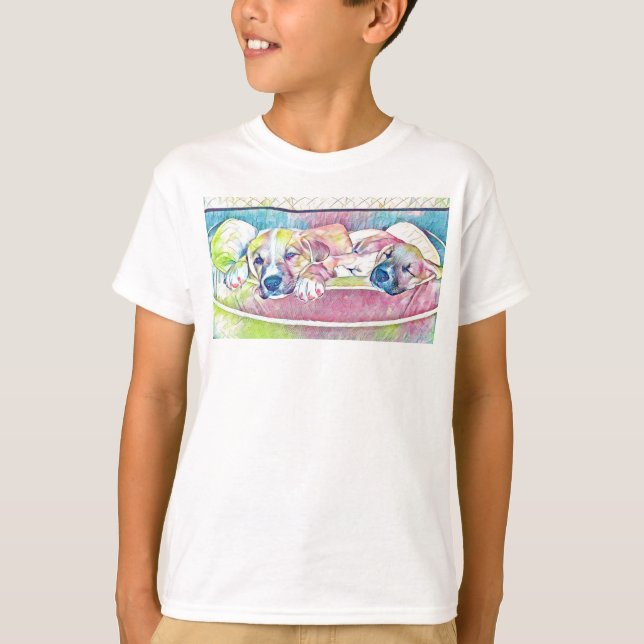 T-shirt Chiots endormis (Devant)