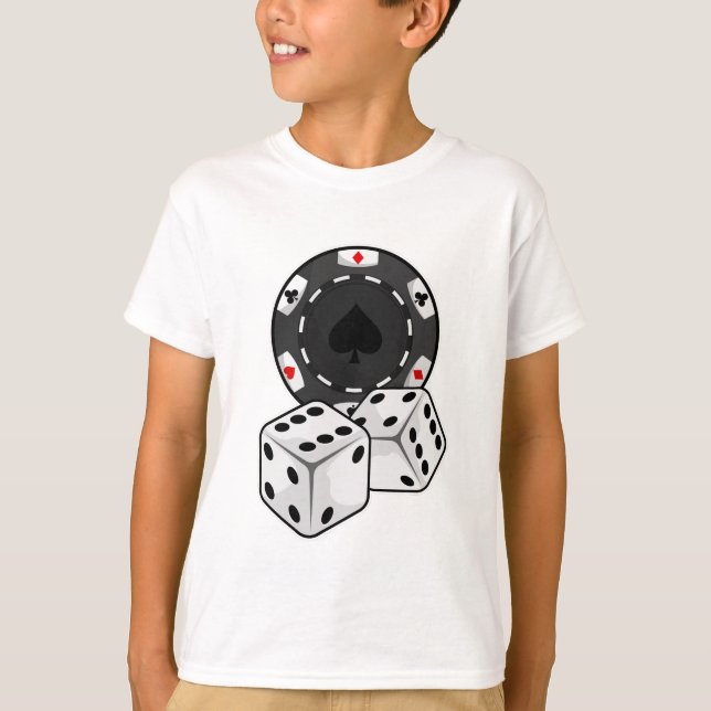 T-shirt Chip & Dice pour Poker (Devant)
