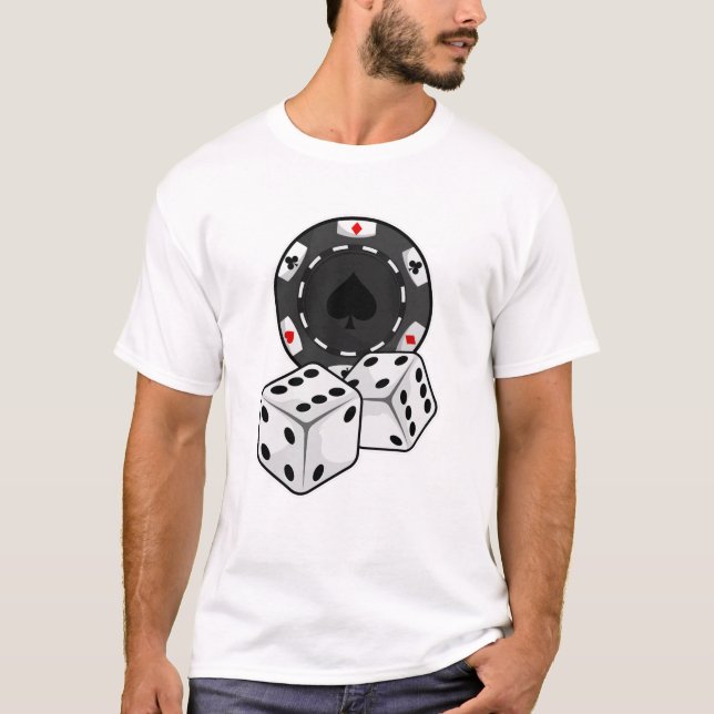 T-shirt Chip & Dice pour Poker (Devant)